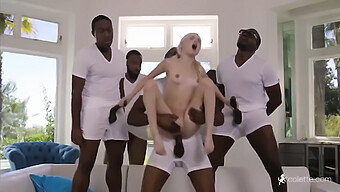 Group Sex With A Blonde And A Big Black Cock