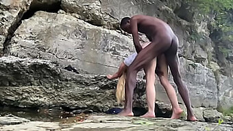 Blacked Couple Enjoys Hiking And Fucking In Public