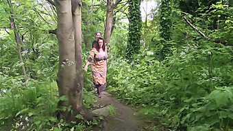 Tatjana'S Big Natural Tits Bounce As She Gets Banged In The Forest