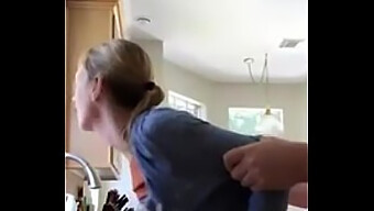 Mature Woman Having Sex In The Kitchen