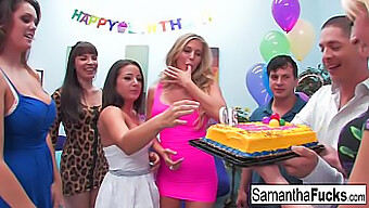 Samantha'S Birthday Orgy Is A Wild And Crazy Experience