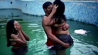 Husband And Wife Enjoy Threesome With Friend In Swimming Pool