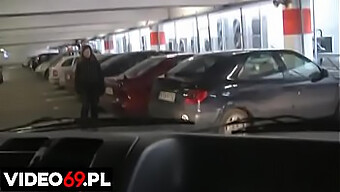 A Young Polish Woman Performs Oral Sex In A Car Park