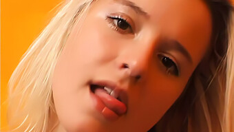 Seductive Blonde Teen (18+) Enjoys Intense Dildo Fucking