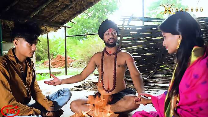 A Pregnant Wife And A Monk Engage In Oral And Anal Sex