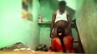 Tamil Auntie Gets Caught Cheating With Her Teacher In The Bathroom