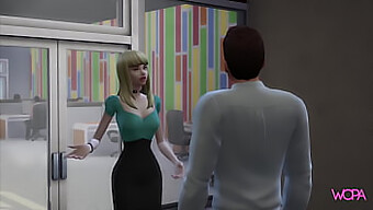 Kissing The Boss Good Bye - Public Sex In The Office